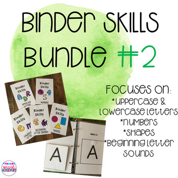 Preview of Binder Skills Bundle 2 | Letters Numbers and Shapes