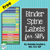 Binder Spines Labels for Speech Language Pathologists - Free
