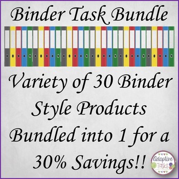 Preview of Binder Task Bundle (Adaptive Tasks)