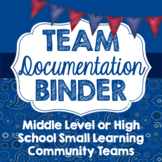 Binder for Team Organization and Documentation- Blue Weste