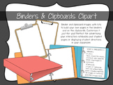 Binders and Clipboards Clipart