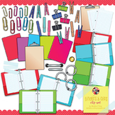 Binders and Clips Clip Art Set
