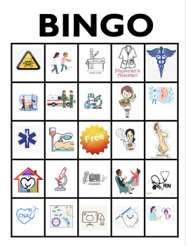 Preview of Bing Cards- Health Professions