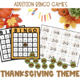 Bingo: Addition 1-20 Thanksgiving/Fall Math Game Activity 