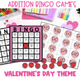 Addition Bingo 1-20 Valentine’s Day Math Game Activity 1st