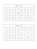 Bingo Algebra - Equations