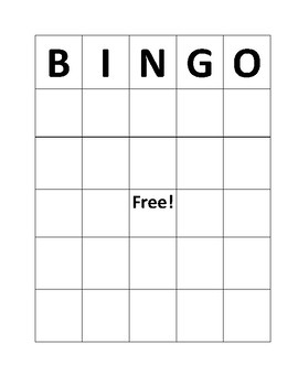 Bingo Board by Lindsey Downing | Teachers Pay Teachers