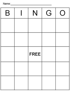 Bingo Board by Ahorn4 | TPT