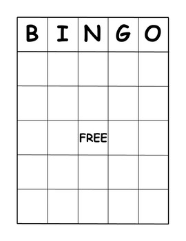 Bingo Board Template (pub) by J Gibb | Teachers Pay Teachers