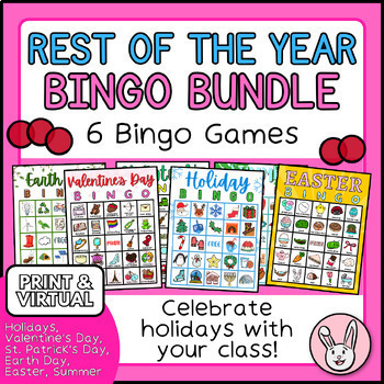 Preview of Bingo Bundle - Rest of the School Year (December to June)