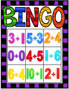 Bingo Bundle (Addition and Subtraction Facts 0-12) by Judy Tedards