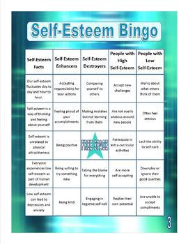 Preview of Bingo Bundle: Self-Esteem, Mental Health Awareness & Healthy Hygiene Bingo