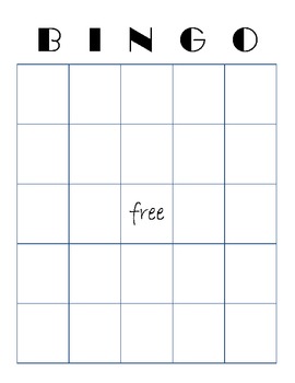 Bingo Card by Lisa Wolfer | Teachers Pay Teachers