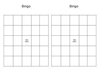 Bingo Cards by Kimberly Holman | TPT