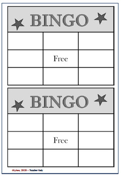 Bingo Cards by Lykee | TPT