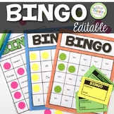 Bingo Cards Editable (and NonEditable) Templates and Calli