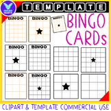 Bingo Cards - Game Template Outlines Clip Art / Worksheet 