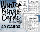 Bingo Cards - Winter and Christmas Themed - 40 Cards & Cal
