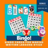 Bingo Cards Game, Fun Writing Activities