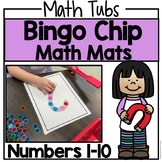 Bingo Chip Numbers 1-10, Math Mats for Tubs, Centers, PreK