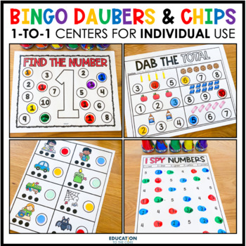 First Grade Math & Literacy Bingo Dabbers for First Grade Learning Centers  - Classroom Callouts