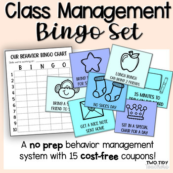 Preview of No-Prep Bingo Classroom Management Set with 15 Cost-Free Coupons