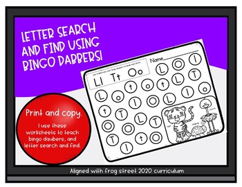 Bingo Dabber Alphabet Worksheets by My Kinder Heart | TPT