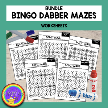 Bingo Dabber Maze Worksheet Bundle by Spec Ed Superstars | TPT