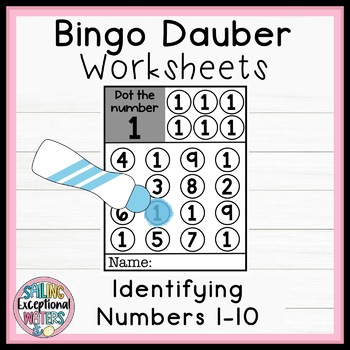 Number Dot Marker Worksheets Teaching Resources Tpt