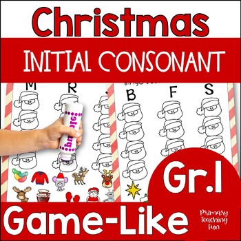 Preview of Christmas Consonant Fun!  Graph Game, 15 Capital and Lower-Case Consonants.