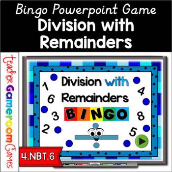 Preview of Division with Remainders Powerpoint Bingo Game