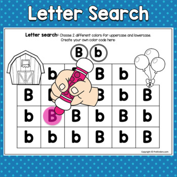 Bingo Dot Letter Search by Karen Cox - PreKinders | TpT