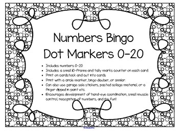 iptuons for bingo markersin the classroom