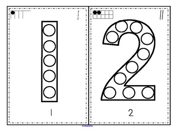 Numbers Bingo Dot Markers 0-20 Fine Motor and Counting Distance Learning