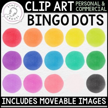 Bingo Daubers CLIP ART with Moveable Pieces for Digital and Printable  Resources