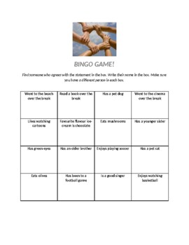 Preview of Bingo Game