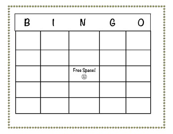 Bingo Game Board by MC Creations | Teachers Pay Teachers