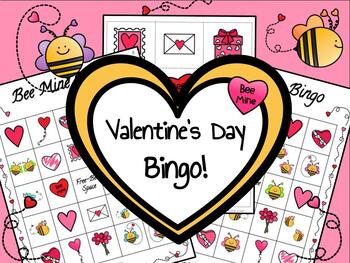 Preview of Valentine's Day Bingo Game - Bee Mine