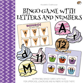 Preview of Bingo Game with letters and numbers