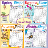 Four Season Bingo Bundle Spring Summer Autumn Winter Theme