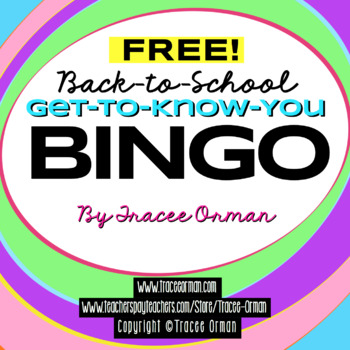 Preview of Free Bingo Icebreaker Beginning of Year Includes Blank BINGO Card