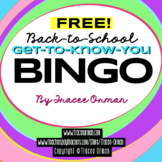 Free Bingo Icebreaker Beginning of Year Includes Blank BINGO Card