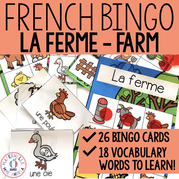Preview of Bingo - La ferme (FRENCH Farm animals bingo)