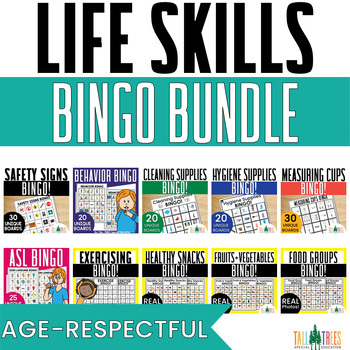 Preview of Bingo Special Education Life Skills Activities BUNDLE