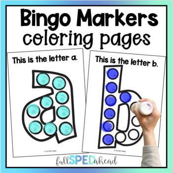 Preview of Alphabet Letter Fine Motor Activity Bingo Marker Dauber Printable Coloring Pages