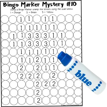 Bingo Marker Stamping Games - PreKinders