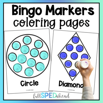 Preview of Shapes Fine Motor Activities Bingo Marker Dauber Printable Coloring Pages