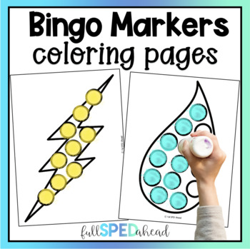 Printable Center Bingo Marker Dauber Adapted Coloring Special Education  Bundle