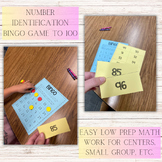 Bingo Number Identification 0-100, 0-50, Math Centers, Mat