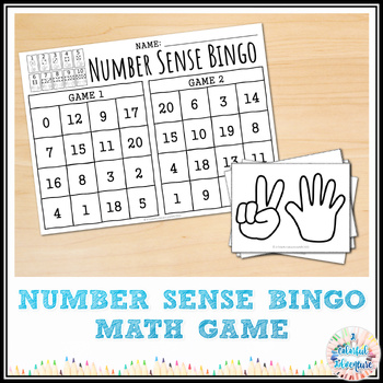 Preview of Number Sense Bingo Math Game Numbers to 20 {Printable and Digital}